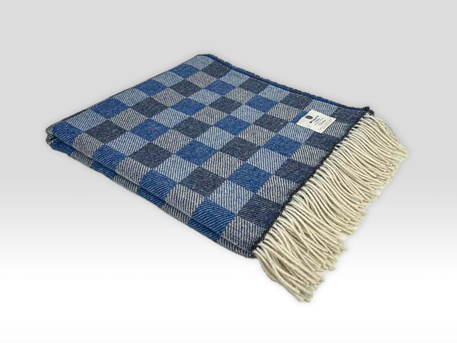 Mcnutt Pure Wool Throw | Blue Iris