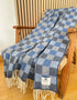 Mcnutt Pure Wool Throw | Blue Iris