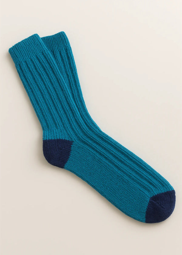 Blue Olive Navy Merino Wool Socks | Large