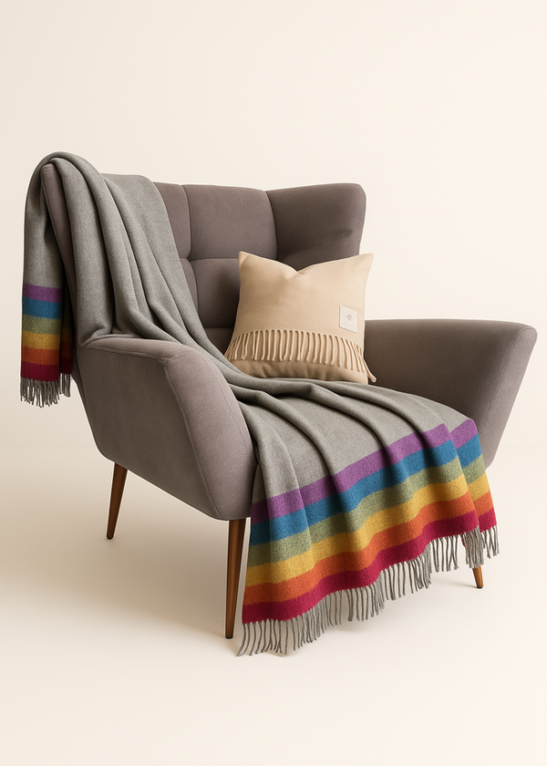 McNutt Blanket | Rainbow Stripe