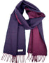 McNutt Wendeschal in Burgunderrot und Marineblau | Reine Merino-Lammwolle
