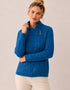 Aran Crafts Women's Bermuda Shannon Cable Knit Side Zip Merino Wool Jacket | Made in Ireland