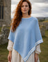 Saol Ladies Celtic Weave Wool Cape – Blue