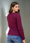 IrelandsEye Lambay Aran Sweater | Claret