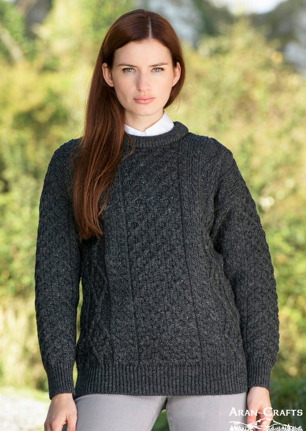 Inis Mor Aran Sweater - Charcoal