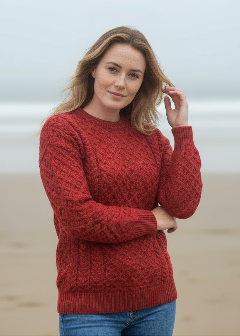 Red Aran Sweater