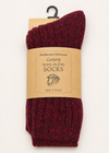 Luxury Irish Wool Blend Socks | Burgundy