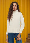 IrelandsEye Polo Neck Sweater | Chalk