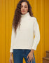 IrelandsEye Polo Neck Sweater | Chalk
