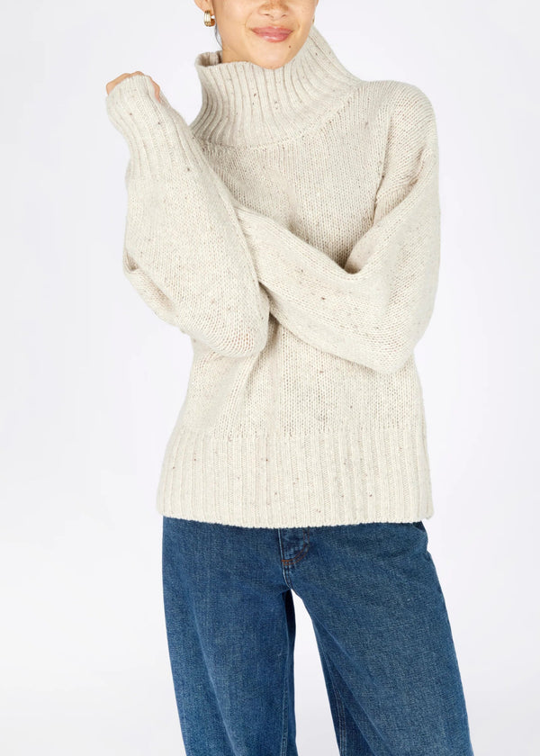 IrelandsEye Polo Neck Sweater | Chalk