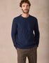 IrelandsEye Lightweight Aran Cashmere Mix Cable Sweater | Rich Navy