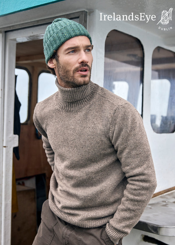 IrelandsEye Lightweight Polo Neck Irish Sweater | Rocky Ground