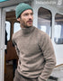 Pull homme Roundstone en laine et cachemire - Bleu marine | Ireland's Eye Knitwear