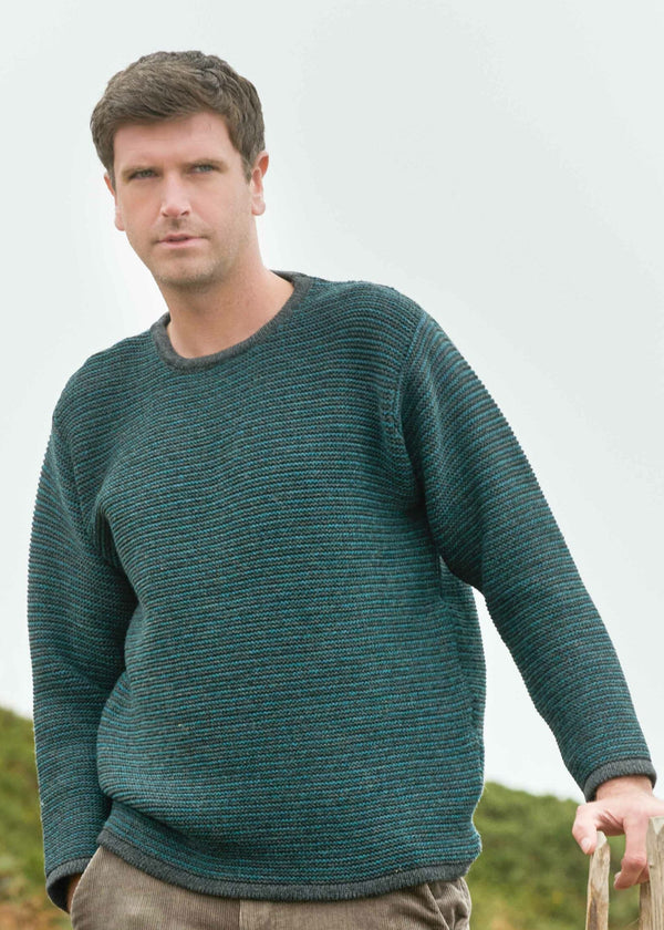 Skellig Stripe Crew Neck Sweater | Peacock