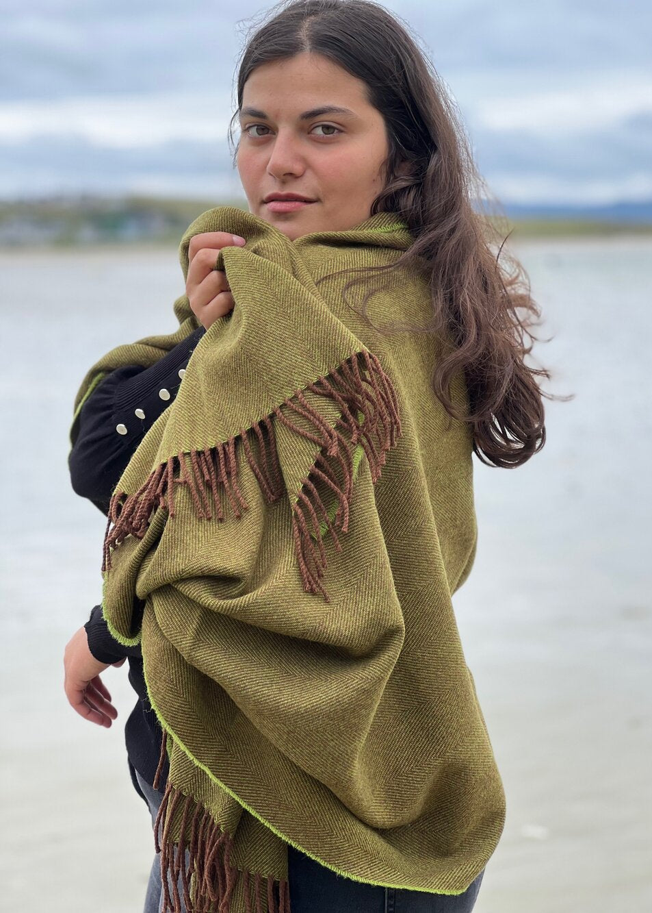 McNutt Cashmere Wrap | Turf Green