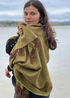 McNutt Turf Green Lambswool Wrap | Irish Heritage Textiles