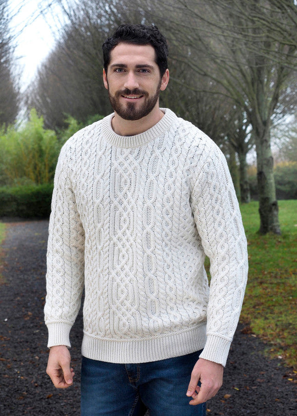 Aran Men's Super Soft Sweater | Natural
