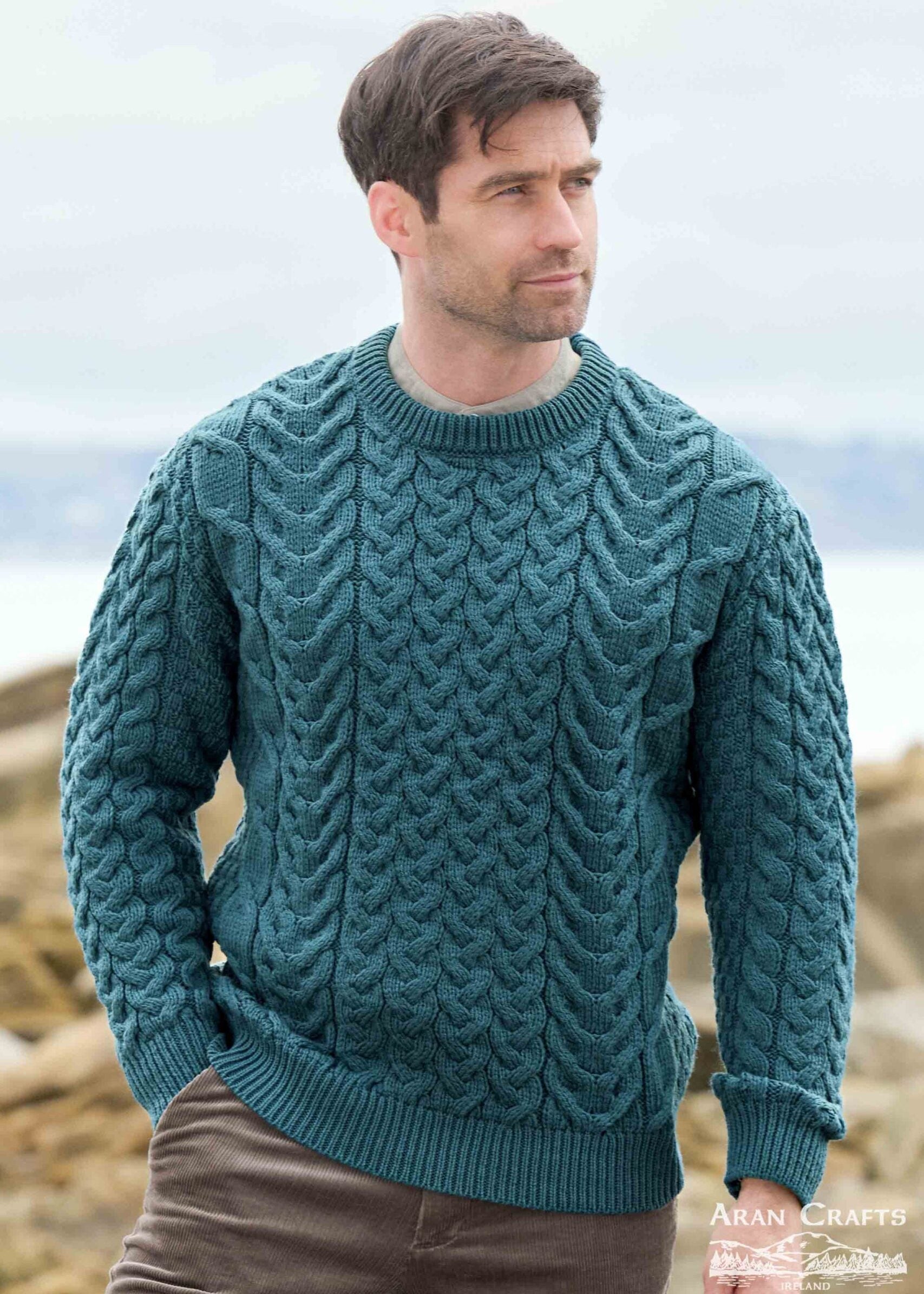 Unisex Aran Merino Wool Buncrana Sweater | Bermunda