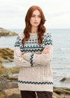 Unisex Icelandic Crew Neck Merino Wool Aran Sweater