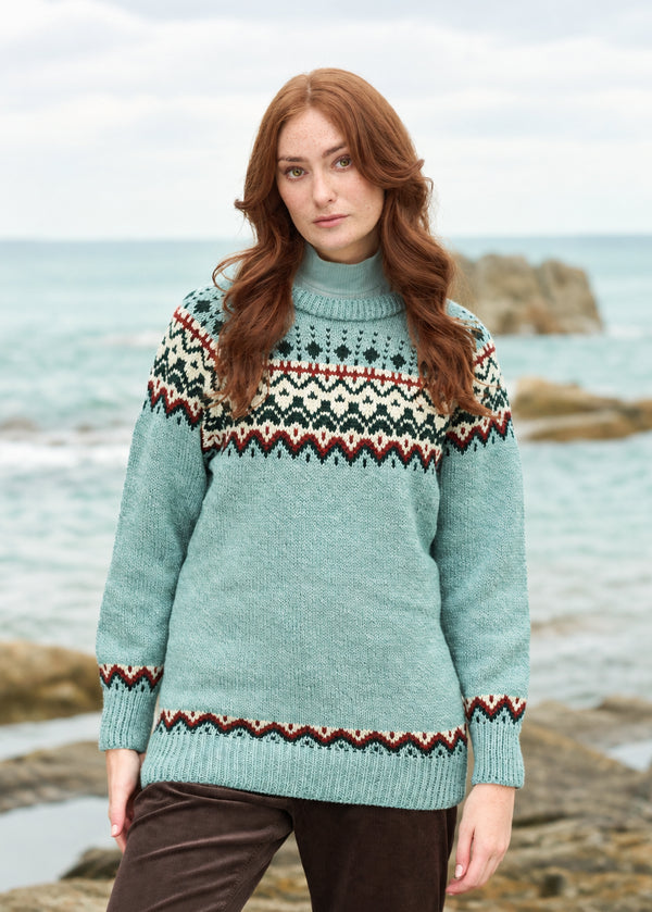 Ladies Merino Wool Icelandic Aran Sweater | Mermaid