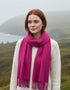Foxford Lambswool Scarf | Solid Magenta Melange