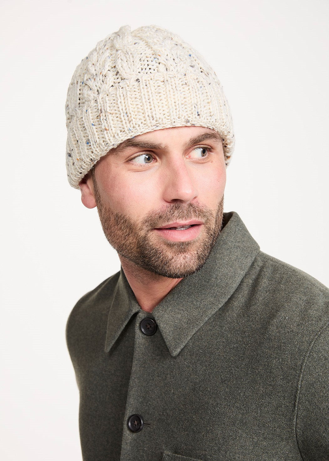 Aran Pure Wool Worsted Hat | Nep