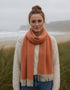 McNutt Orange Herringbone Scarf | Pure Merino Lambswool