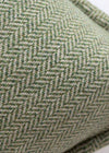 Ballyartella Cushion Apple Turf Green Herringbone