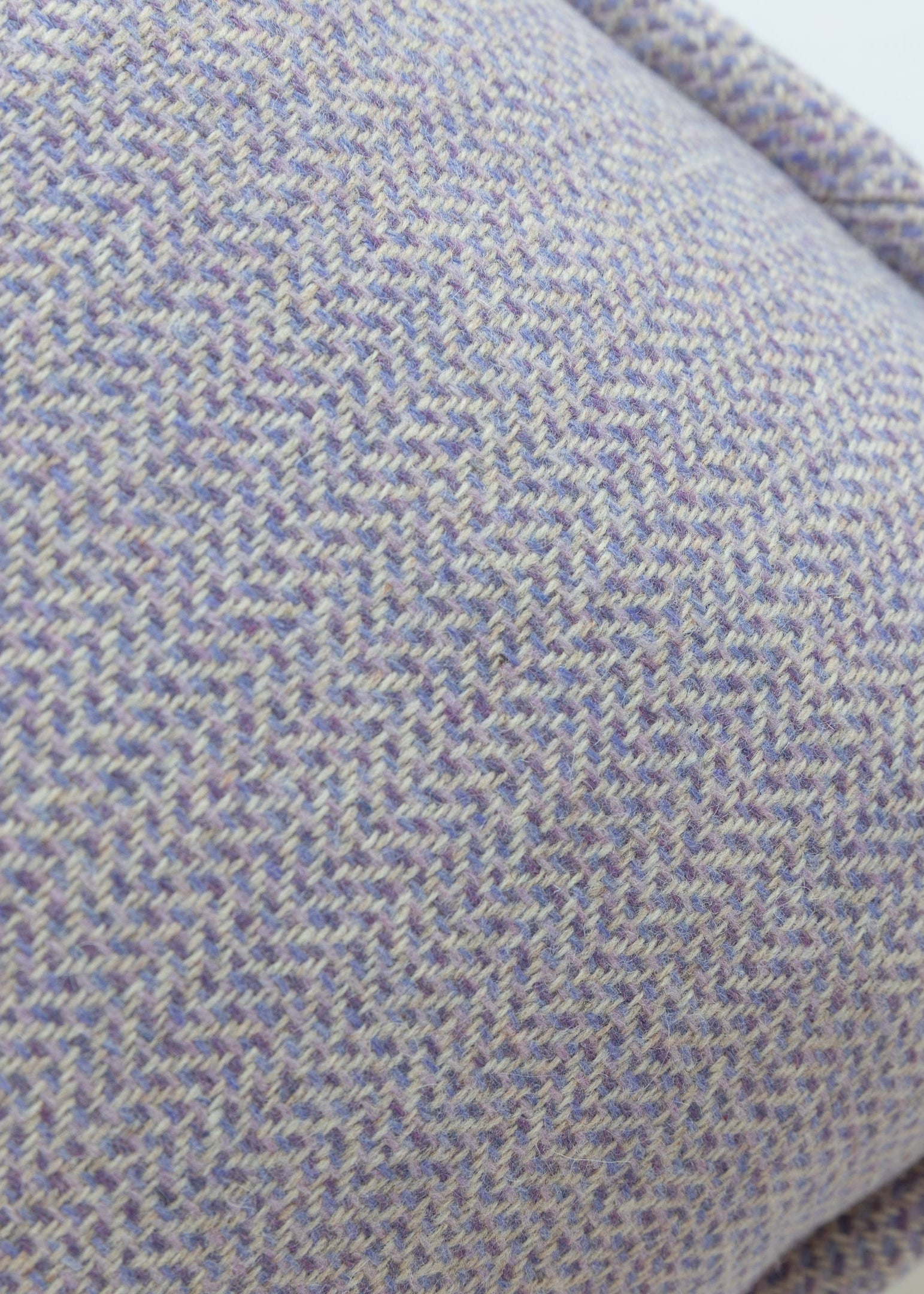 Ballyartella Cushion Crocus Purple Amethyst Herringbone