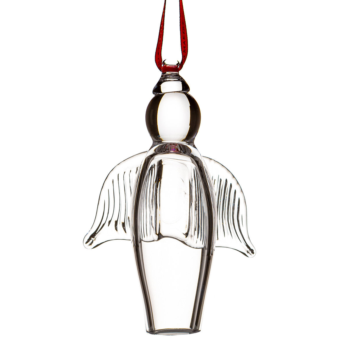 Irish Glass Clear Angel Ornament