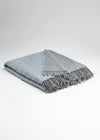 McNutt of Donegal Starlight Blue Reversible Wool Blanket | Pure Irish Wool