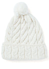 Cable Aran Hat with Pom Pom | Cream