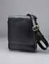 Luxury Irish Leather Messenger Bag - Black