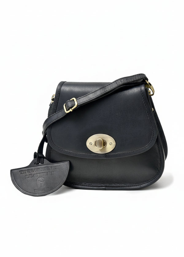 Tinnakeenly Leather Cross Body Bag - Black