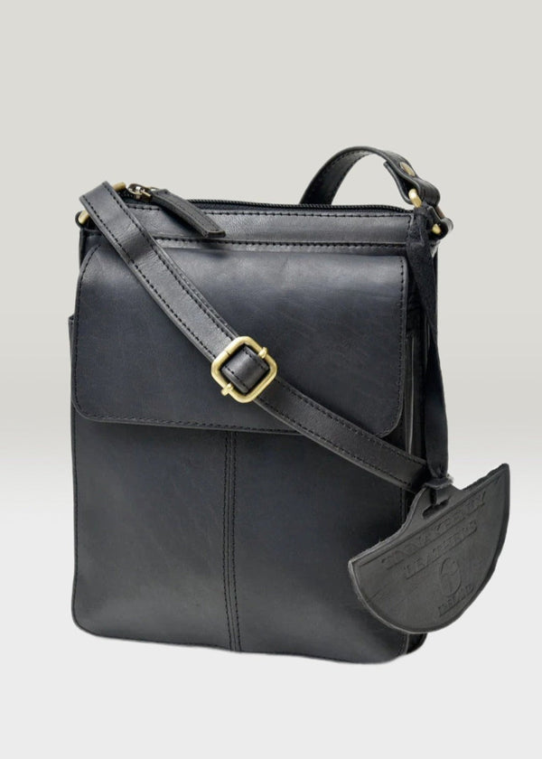 Luxury Irish Leather Pup Bag Black - Main Image