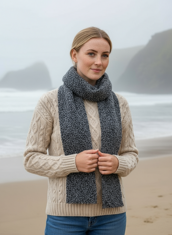 Mucros Cara Scarf | Black Speck