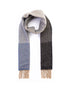 Cashmere Merino Scarf | Grey Blue Plaid