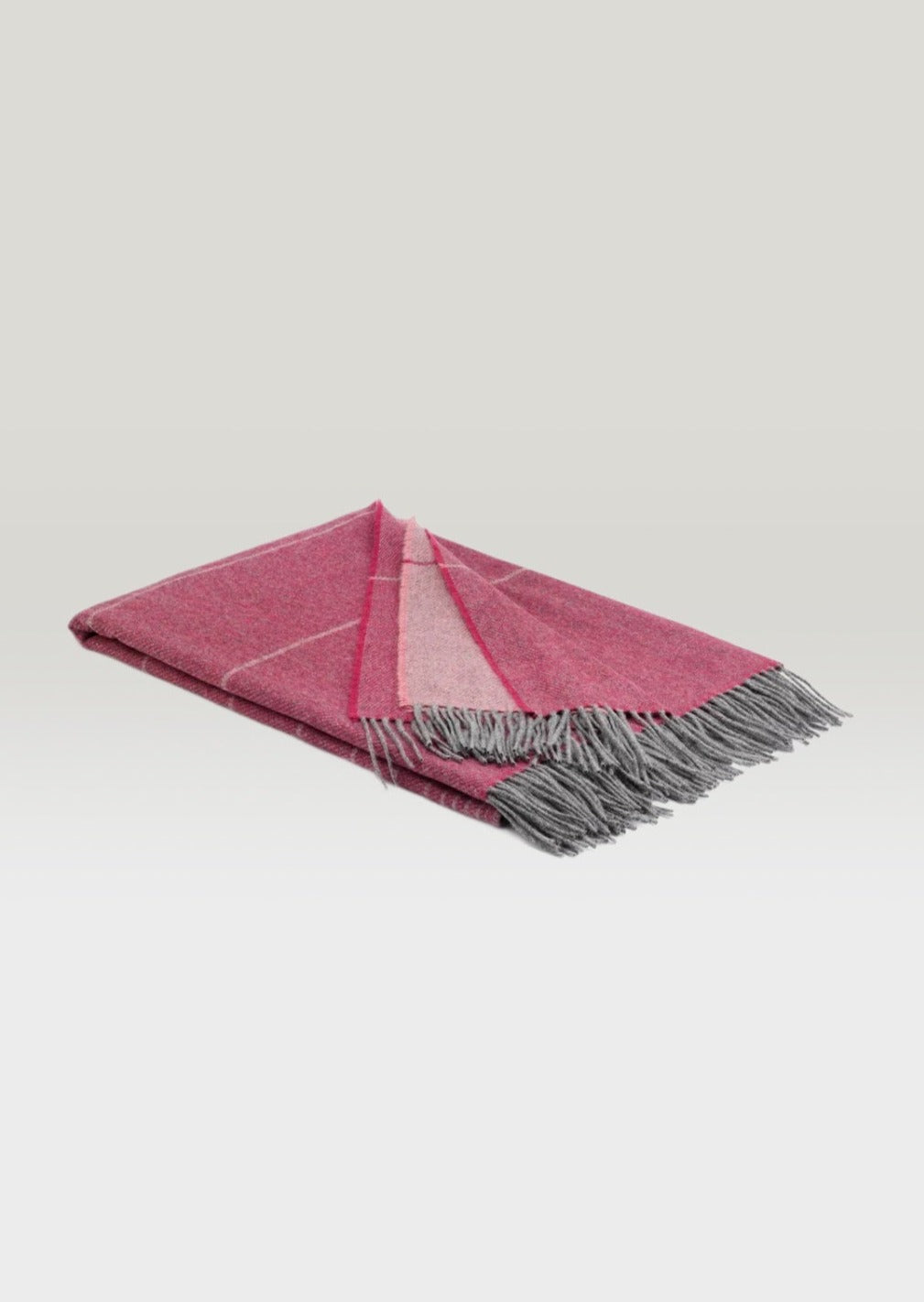 Mcnutt Cashmere Merino Throw Northern Lights Fuchsia