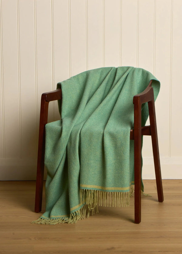 Foxford Lambswool Throw | Spearmint & Citrus