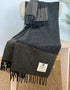 McNutt of Donegal Charcoal & Sunshine Cashmere Merino Throw | Luxury Irish Blend