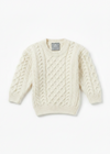 Children's Aran Merino Wool Sweater | Natural - Clearance - CHECK SIZES