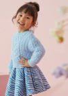 Childrens Aran Sweater | Blue Sail 