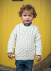Childrens Aran Sweater | Natural