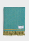 Foxford Lambswool Throw | Aqua & Citrus