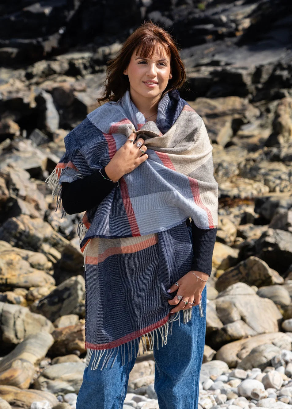 Mcnutt Pashmina Wrap | Clementine Stripe