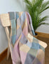 McNutt of Donegal Coastal Check Supersoft Blanket | Pure Merino Lambswool