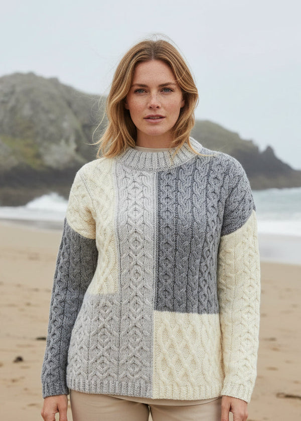 Cobh Aran Patch Sweater