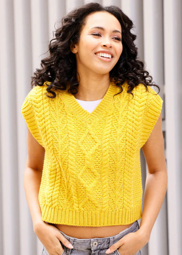 Aran Vest | Sunflower
