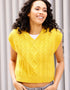 IrelandsEye Women's V Neck Aran Vest | Sunflower