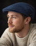 Concorde Blue Flat Cap | 100% Pure New Wool | Irish Made